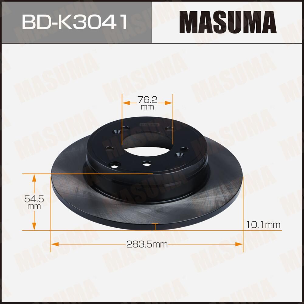 Диск тормозной MASUMA, rear KIA OPTIMA IV [уп Masuma. Артикул BDK3041