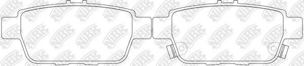 Тормозные колодки NiBK задние для Acura TL IV 2012-2014. Артикул PN28004