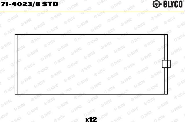 Вкладыши шатунные Glyco для Volvo 940 2006-1998. Артикул 71-4023/6 STD