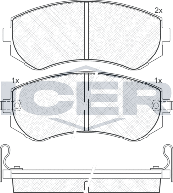 Тормозные колодки Icer. Артикул 181300