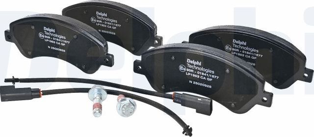 Тормозные колодки Delphi (Low-Metallic). Артикул LP1953