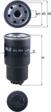Топливный фильтр Mahle. Артикул KC 584
