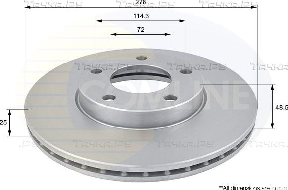 Тормозной диск Comline COATED. Артикул ADC0446V