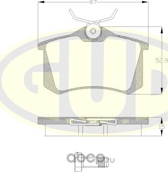 Тормозные колодки G.U.D.. Артикул GBP026310