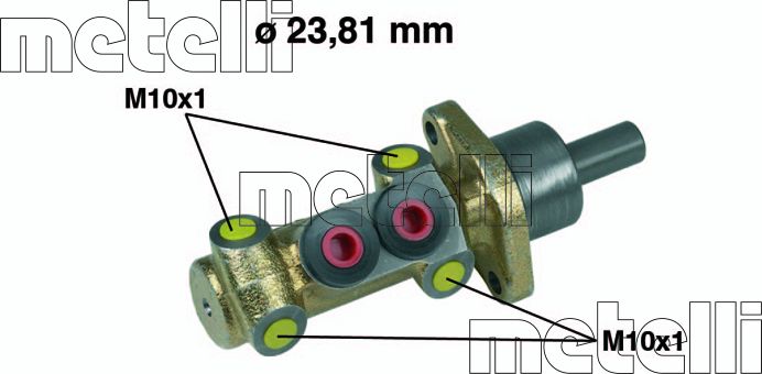 Тормозной цилиндр главный Metelli (Чугун). Артикул 05-0398