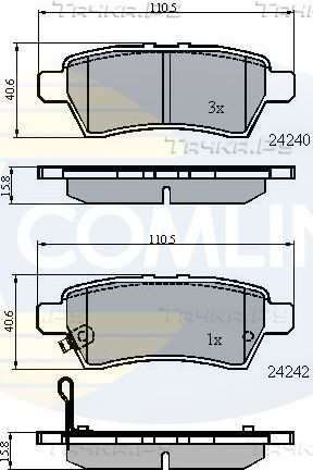 Тормозные колодки Comline Comline. Артикул CBP31518