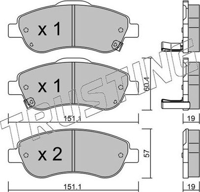 Тормозные колодки Trusting. Артикул 805.0