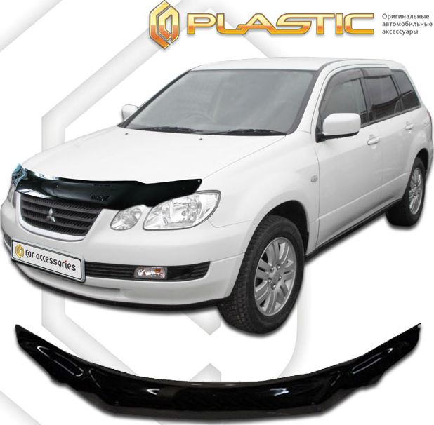 Дефлекторы СА Пластик для окон (Classic черный) Mitsubishi Airtrek 2001-2008. Артикул 2010010101541