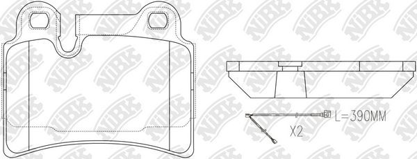 Тормозные колодки NiBK. Артикул PN0541W
