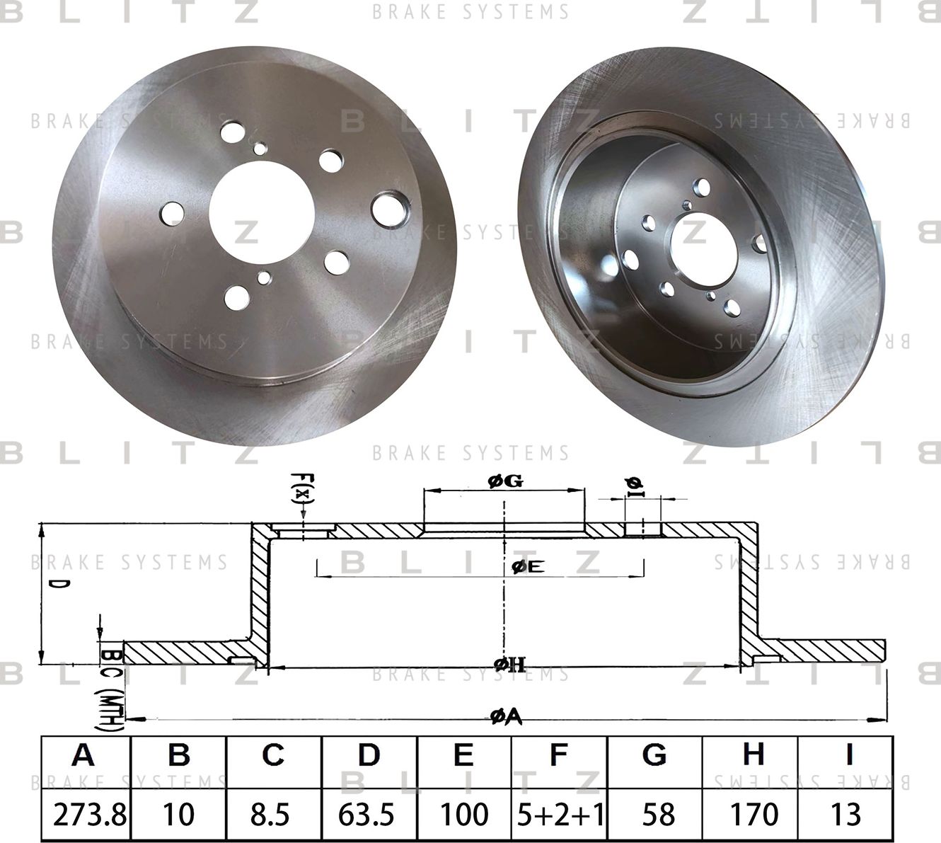 Диск тормозной (Blitz). Артикул BS0556