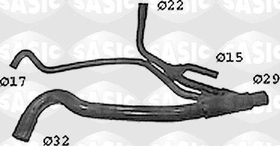 Патрубок радиатора (системы охлаждения) Sasic левый нижний для Renault Megane I 1996-2003. Артикул SWH4300