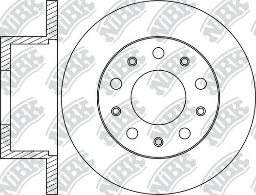 Тормозной диск NiBK задний для Fiat Ducato II 2002-2006. Артикул RN1849