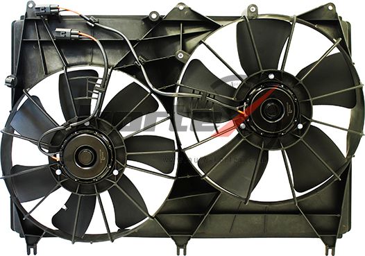 Вентилятор радиатора SUZUKI GRAND VITARA 05- с кожухом (Kortex). Артикул KFD098