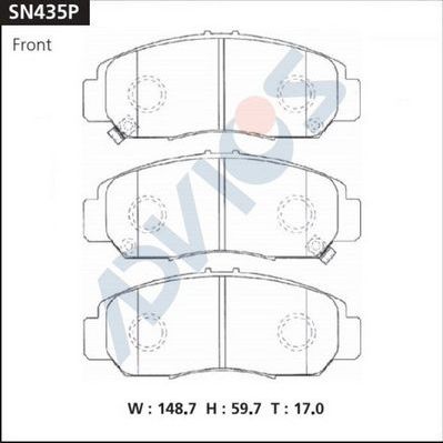 Тормозные колодки Advics. Артикул SN435P