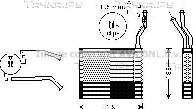 Радиатор отопителя (печки) AVA для Volvo C70 II 2006-2013. Артикул FDA6364