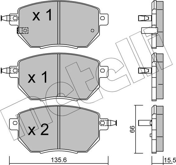 Тормозные колодки Metelli. Артикул 22-0741-0