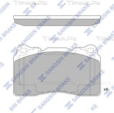 Тормозные колодки Sangsin Hi-Q передние для Volvo V70 II 2003-2007. Артикул SP4145A