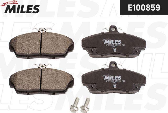 Тормозные колодки Miles передние для ГАЗ ГАЗель 1993-2001. Артикул E100859