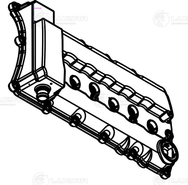 Крышка клапанная для а/м VW Touareg (02-)/Audi Q7 (06-) 3.6i (алюм., с прокл.) (LVPC 1804) (Luzar). Артикул LVPC 1804