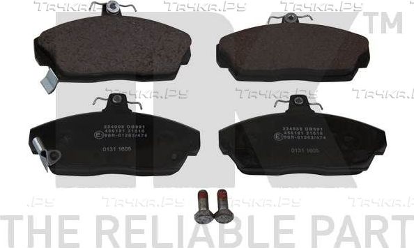 Тормозные колодки NK передние для Honda Civic VII 2001-2004. Артикул 224009