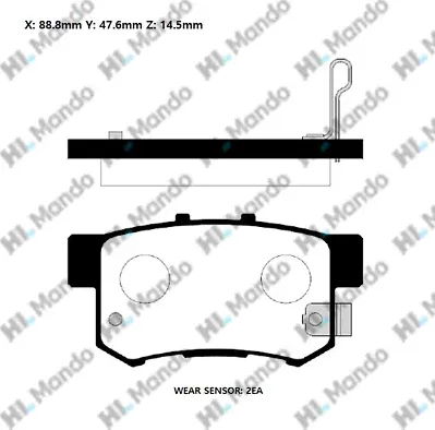 КОЛОДКИ ТОРМОЗНЫЕ (Mando). Артикул RMPO04NS