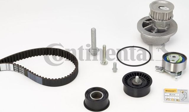 Помпа (водяной насос) с комплектом ремня ГРМ ContiTech для Opel Astra G 1998-2009. Артикул CT975WP6