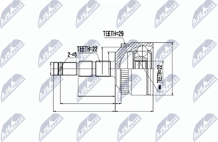 Шрус внутренний (граната) NTY. Артикул NPZ-PL-034