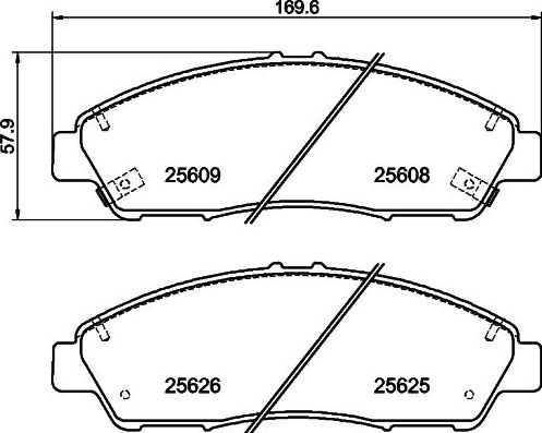 Тормозные колодки Nisshinbo. Артикул NP8034