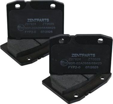 Тормозные колодки Zentparts. Артикул Z07924