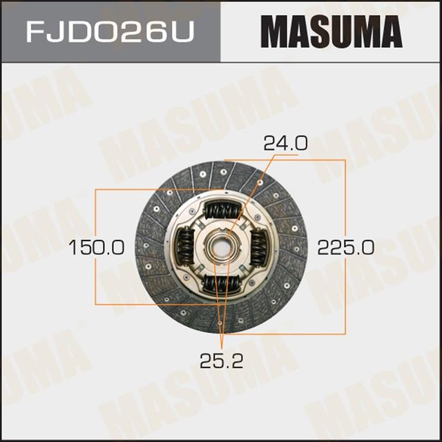 Диск сцепления Masuma для Subaru Legacy II 1996-1998. Артикул FJD026U