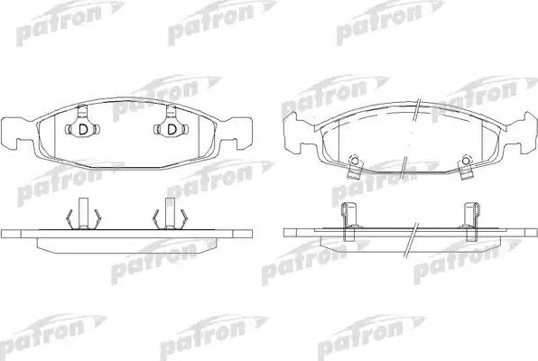 Тормозные колодки Patron передние для Jeep Grand Cherokee II (WJ) 1999-2002. Артикул PBP1523