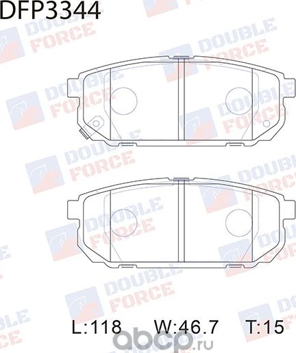 Колодки тормозные дисковые Double Force Double Force. Артикул DFP3344