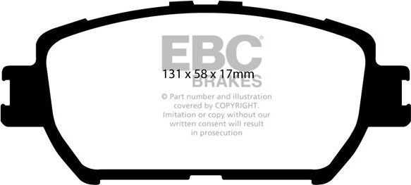 Тормозные колодки EBC Brakes. Артикул DP1642
