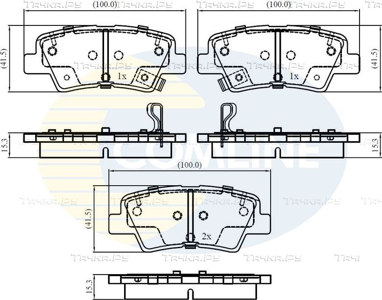 Тормозные колодки Comline Comline задние для SsangYong XLV I 2016-2026. Артикул CBP32161