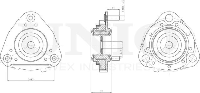 Опора амортизационной стойки (Unio). Артикул RMP-13016
