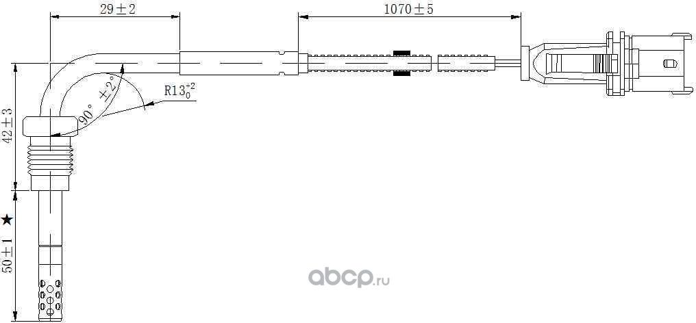 Датчик температуры выхлопных газов (Magtechnic). Артикул MAG0019OG
