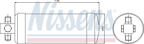 Осушитель кондиционера Nissens (сталь) для Kia Rio I 2000-2005. Артикул 95418