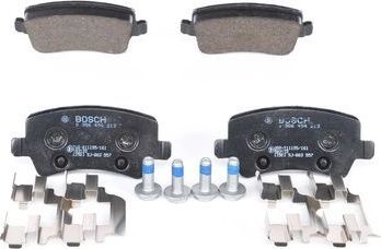 Тормозные колодки Bosch (Low-Metallic) задние для Volvo XC60 I 2008-2017. Артикул 0 986 494 213