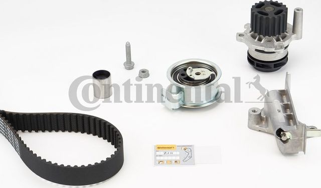 Помпа (водяной насос) с комплектом ремня ГРМ ContiTech для Audi A6 II (C5) 2000-2001. Артикул CT1028WP6