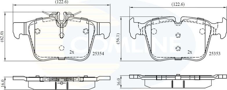 Тормозные колодки Comline Comline. Артикул CBP02345