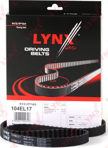 Ремень ГРМ LYNXauto. Артикул 104EL17
