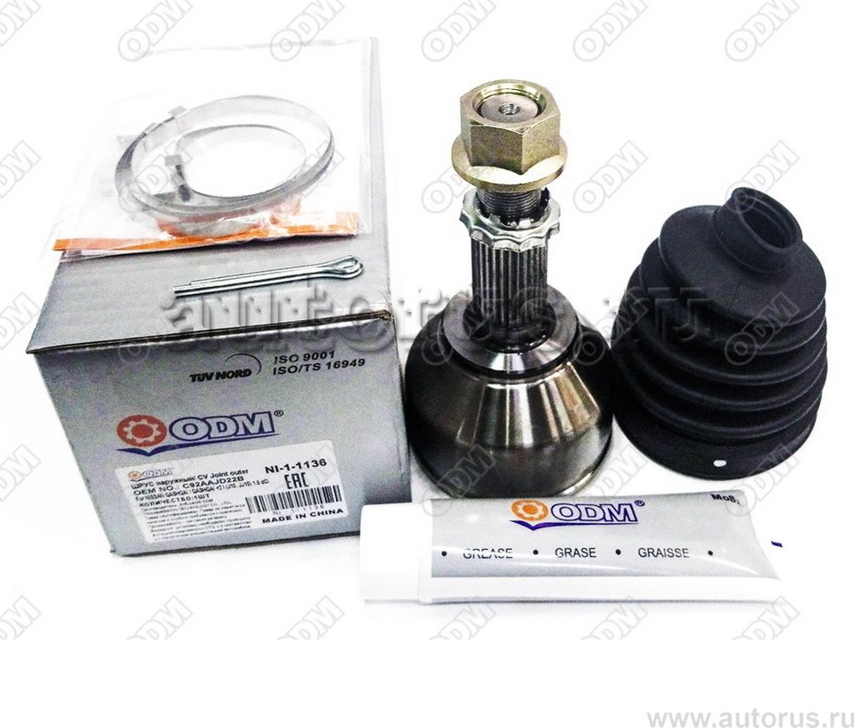 ШРУС наружный (к-кт) NISSAN QASHQAI / QASHQAI +2 I (J10, JJ10) 1.5 dCi (ODM). Артикул NI11136