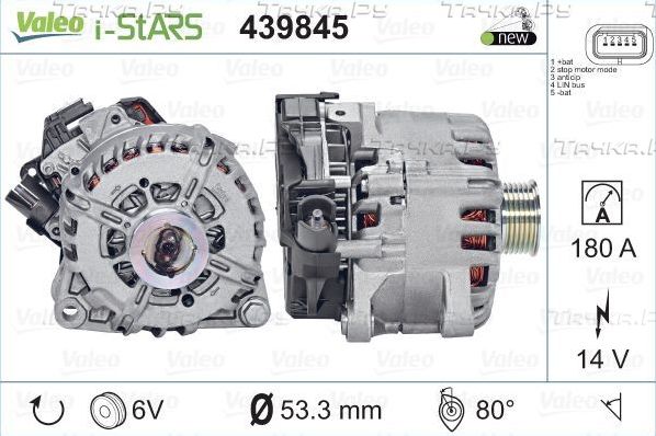 Генератор Valeo VALEO ORIGINS NEW STOP&START для Citroen C4 Cactus I 2014-2015. Артикул 439845