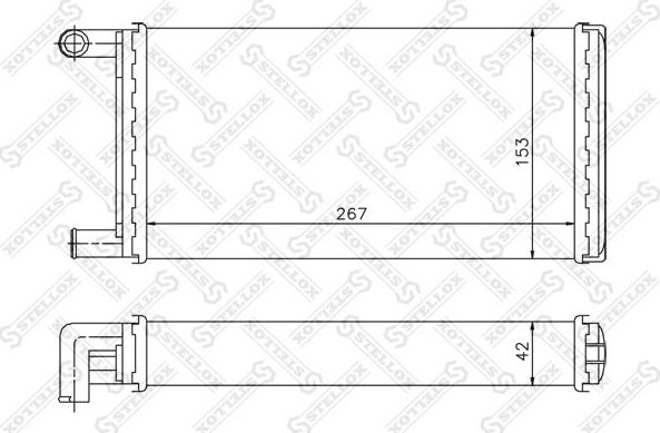 Радиатор отопителя (печки) Stellox. Артикул 10-35067-SX