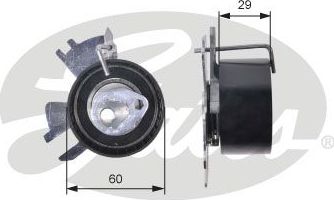 Натяжной ролик (натяжитель) ремня ГРМ Gates PowerGrip®. Артикул T43231