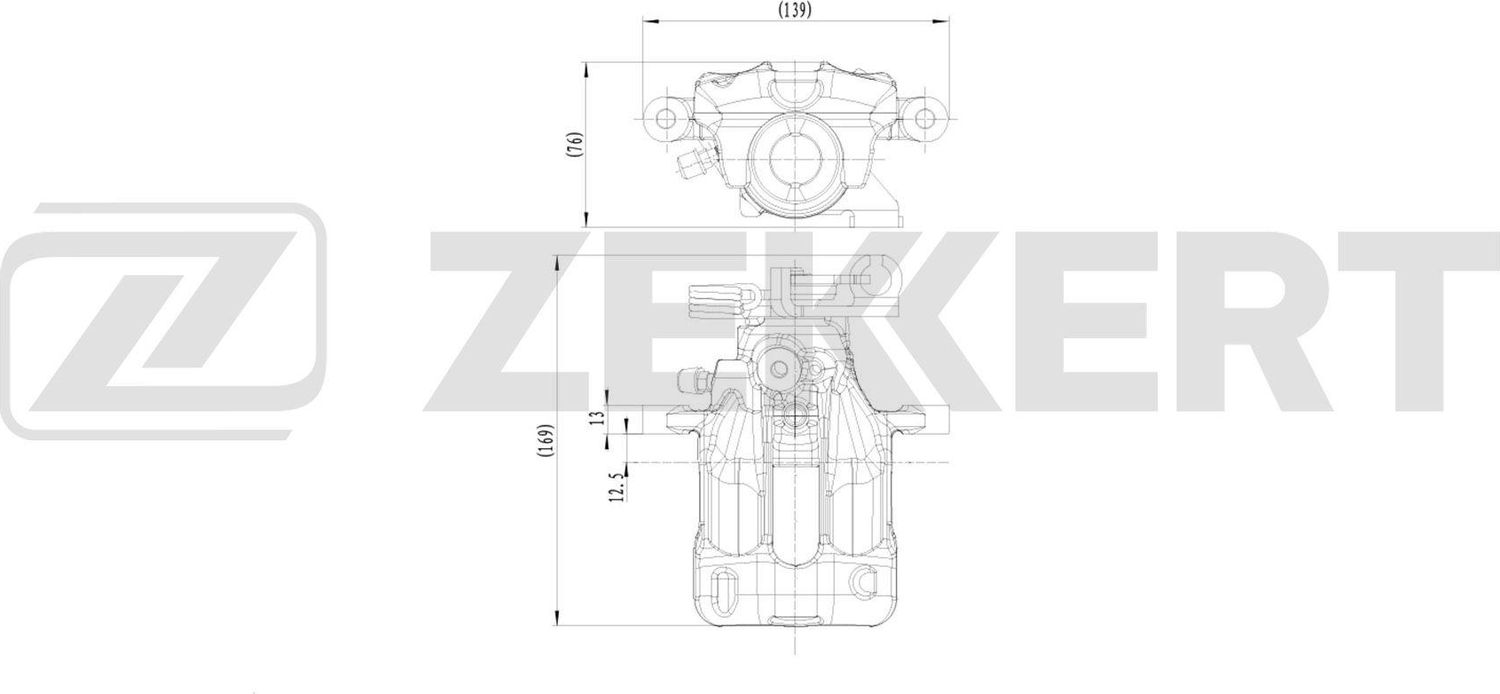 Тормозной суппорт Zekkert (Чугун). Артикул BS-8376
