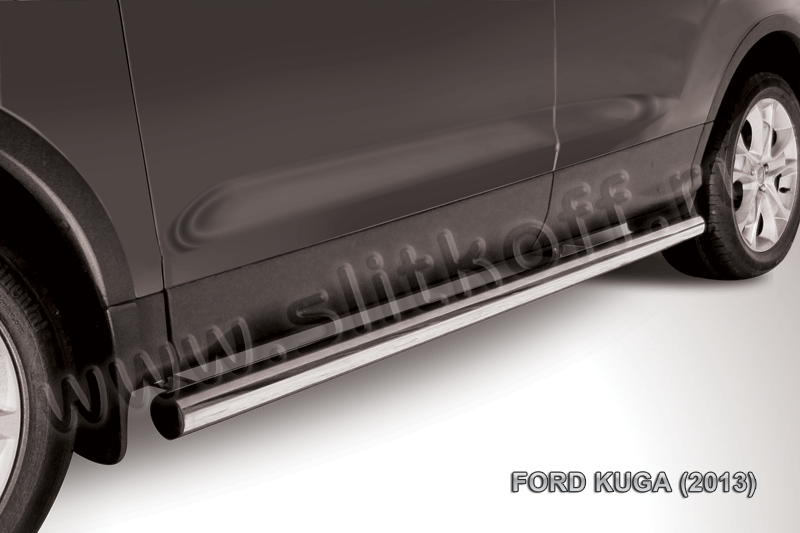 Пороги Slitkoff труба d76 для Ford Kuga II 2013-2016. Артикул FKG13-006