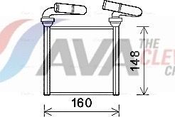 Радиатор отопителя (печки) AVA. Артикул HDA6293