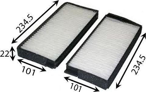 Салонный фильтр JS Asakashi для Mazda Demio I (DW) 1996-2003. Артикул AC0153SET