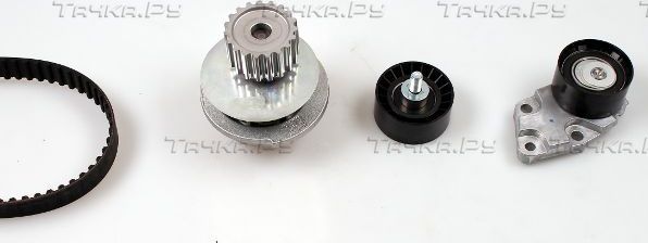Помпа (водяной насос) с комплектом ремня ГРМ Hepu. Артикул PK07930